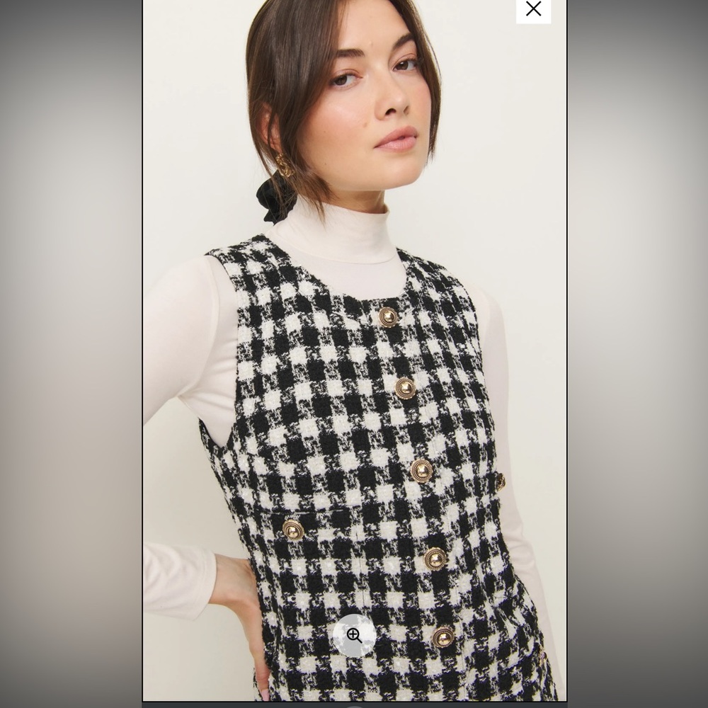 NWT Reformation Tropez Tweed Shift Dress